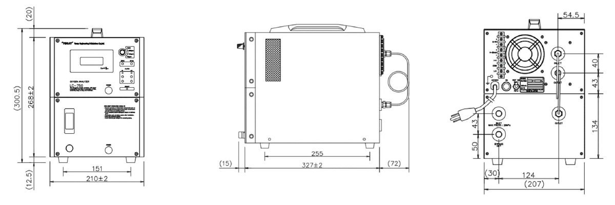 LC-750L/PC-120 標(biāo)準(zhǔn)型(臺(tái)式)尺寸圖
